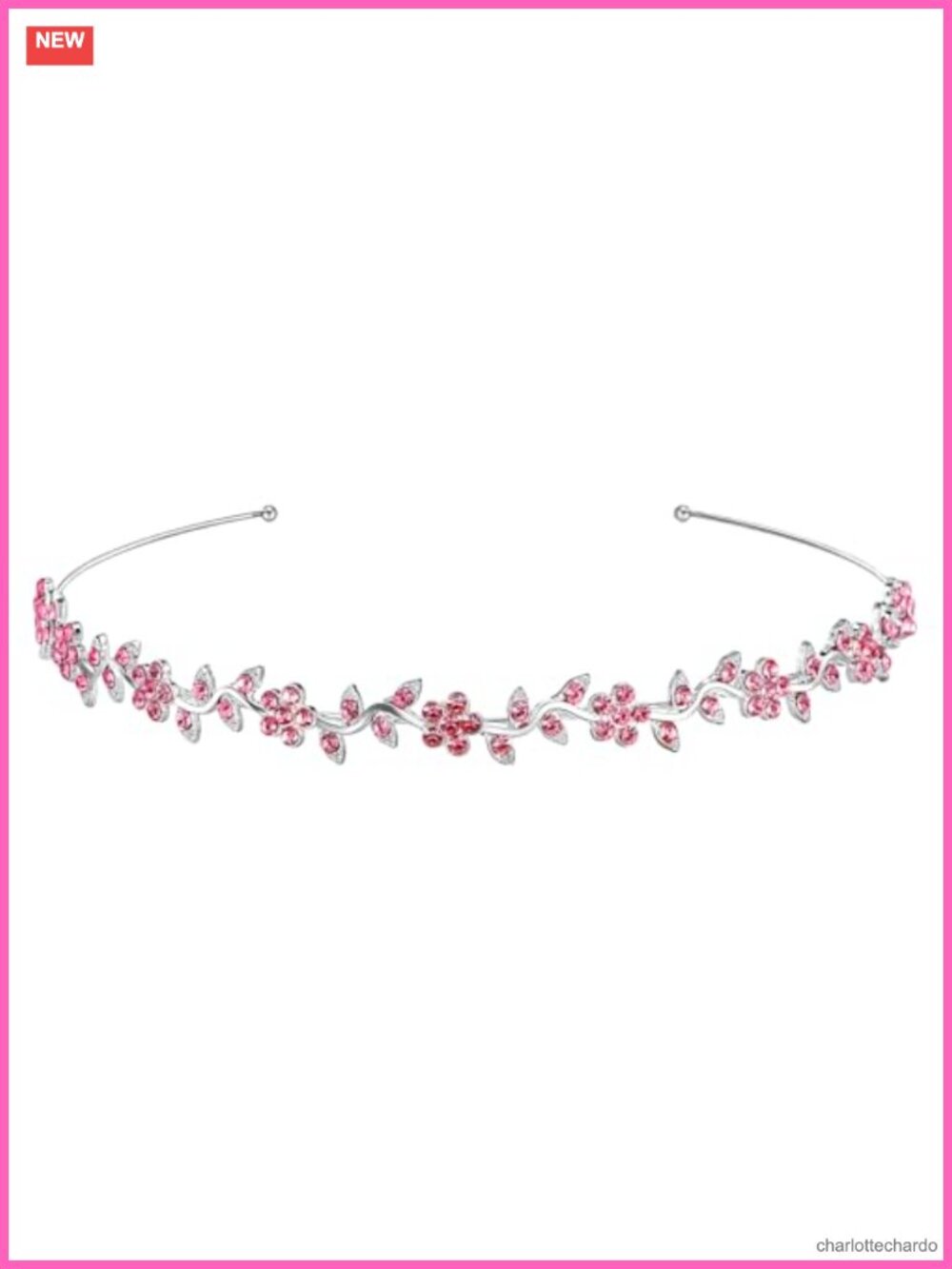 Rhinestone Plum Blossom Bridal Headband Wedding Hair Accessory